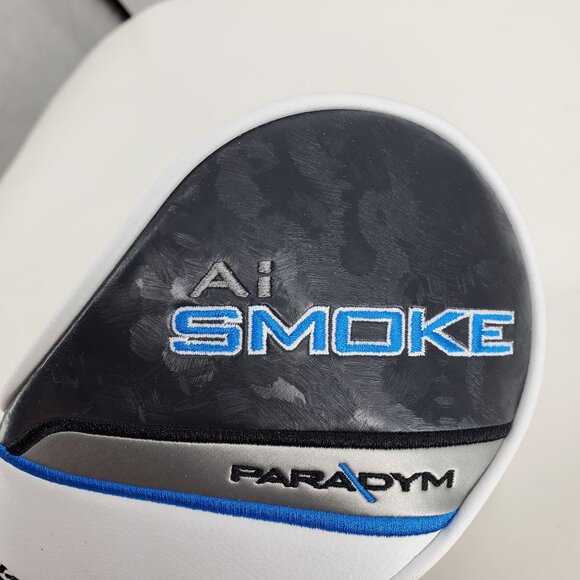 Callaway AI Smoke Paradym White and Blue Embroidered Club Headcover - Picture 3 of 9